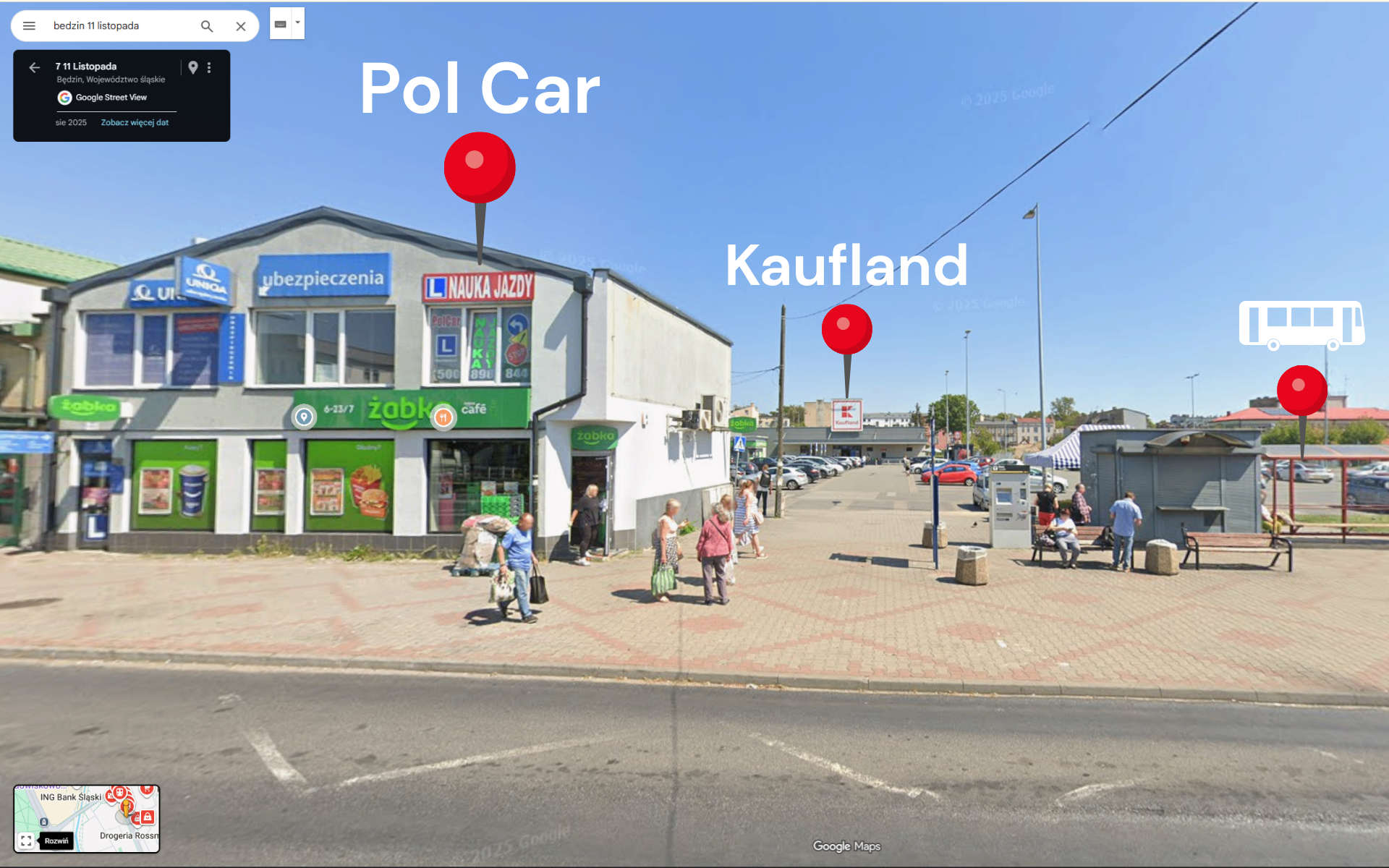 Budynek OSK Pol Car od zewnątrz — ul. 11 Listopada 12, Będzin